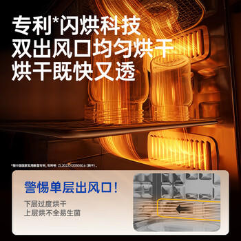 小白熊消毒柜婴儿 奶瓶消毒带烘干一体机紫外线34颗灯珠负离子25L-A2 商品图3