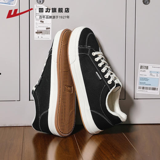 回力男鞋帆布鞋男款2025冬季新款厚底男士加绒保暖棉鞋休闲板鞋男 商品图1