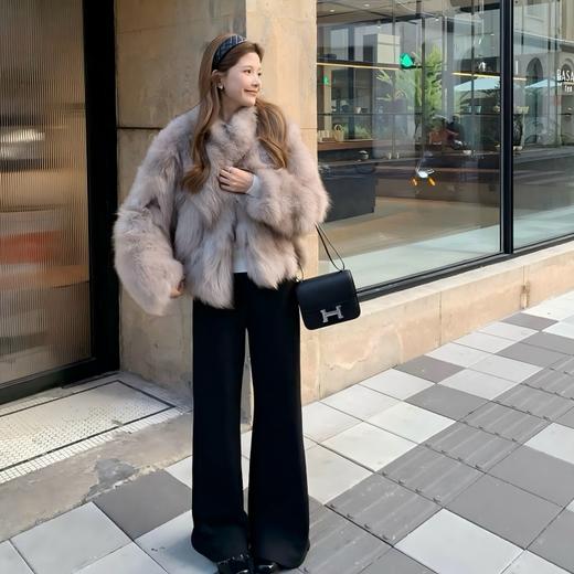 【Beau Muse】时尚潮流休闲百搭山羊绒蚕丝微喇休闲裤XXK 商品图5