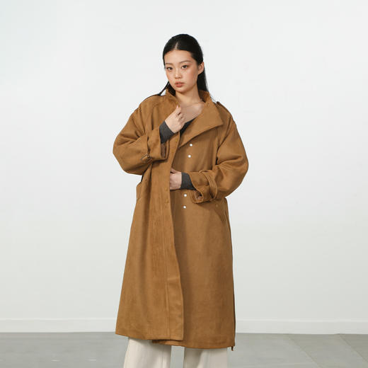 极简加绒麂皮立领外套-纪念日百货门店同款168143734 商品图1