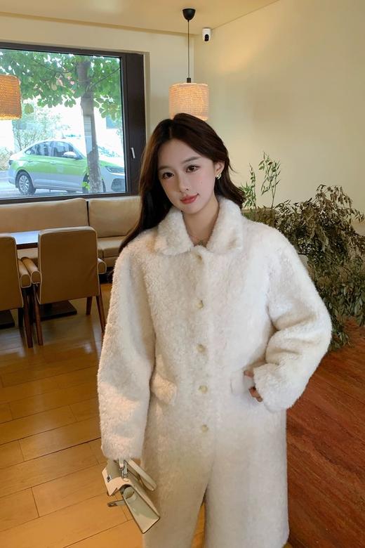 ELLA JADE 气质名媛羊羔毛绒中长款大衣外套 21950 商品图3