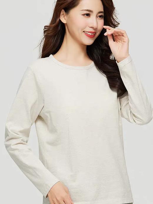 【素道】有机棉 带胸垫 短袖T恤 半袖 长袖T恤 白色/灰色/棕色 可降解 素道 敦煌天然有机彩棉织造 舒适安全健康 [漳州仓] 商品图2