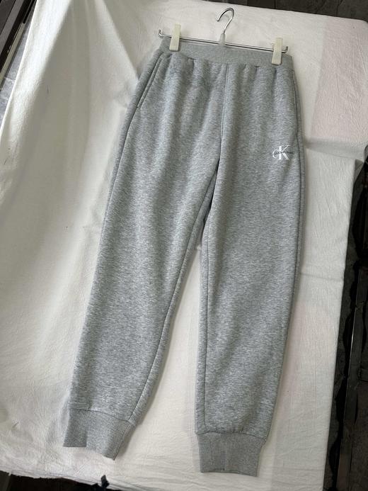 贝壳三 字母印花松紧腰休闲长裤情侣款加绒加厚束脚卫裤C120532 商品图5