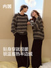 半边绒条纹情侣款家居服套装 商品缩略图0