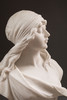 独角鹿西洋古董1900年代意大利雕塑家Adolfo Cipriani签名创作新艺术风格卡拉拉大理石少女半身像雕塑作品 商品缩略图8