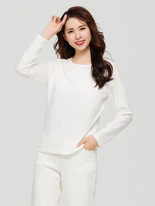 【素道】有机棉 带胸垫 短袖T恤 半袖 长袖T恤 白色/灰色/棕色 可降解 素道 敦煌天然有机彩棉织造 舒适安全健康 [漳州仓] 商品图4