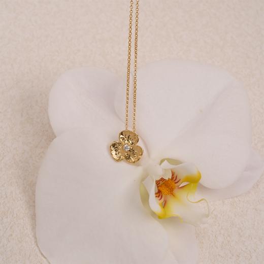 北京仓｜Agapee-Narci-金色 水仙花 缎面 吊坠 项链［法国设计师］ 商品图6