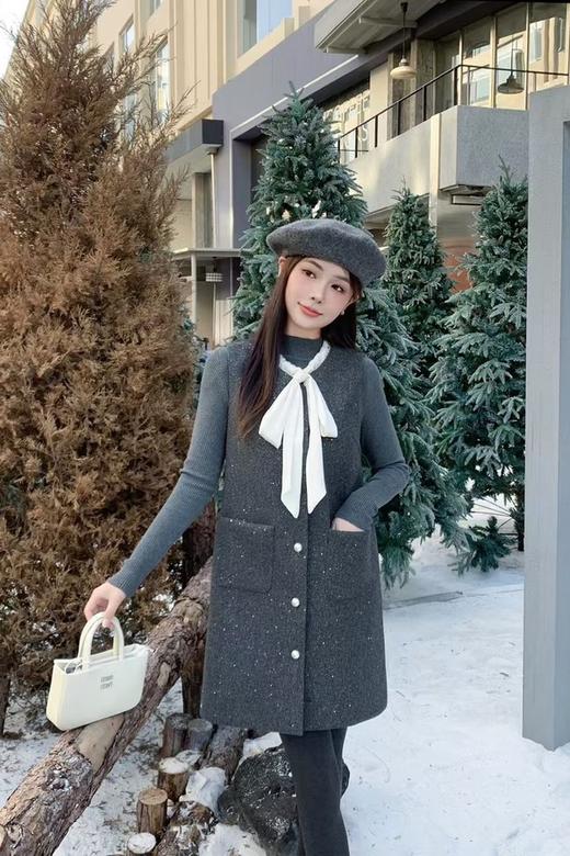 amadella 优雅气质小香风细闪亮片连衣裙套装 21943 商品图2