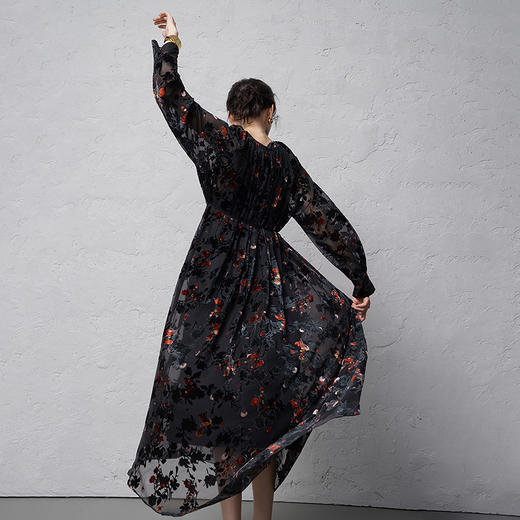 【林栖设计小店】【手工钉珠】【预售12月18号】植绒提花连衣裙两件套优雅2026早春新款背心长裙1961136 商品图4