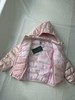 贝壳三 珠光粉色亮面儿童连帽棉服绗缝防风轻薄拉链棉衣C120527 商品缩略图2