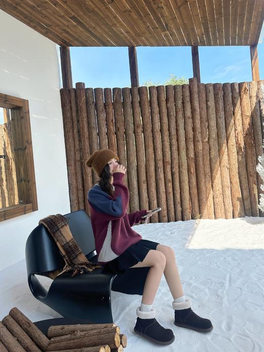 真皮牛反绒皮雪地靴2025年冬季新款靴子 可选单里/加绒款 保暖时尚百搭 商品图7