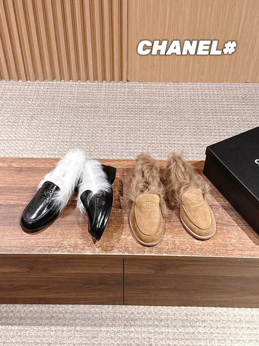 香奈儿25N滑雪系列 毛毛 乐福鞋 (DBG) 商品图1