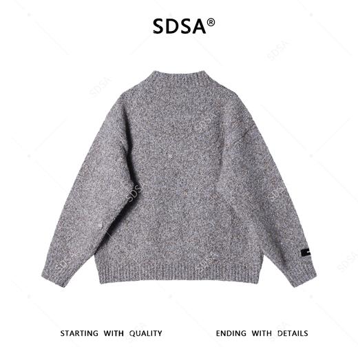 7710SDSA男士秋冬新款痞帅男装潮牌慵懒风立领毛衣百搭时尚套头针织衫 商品图5