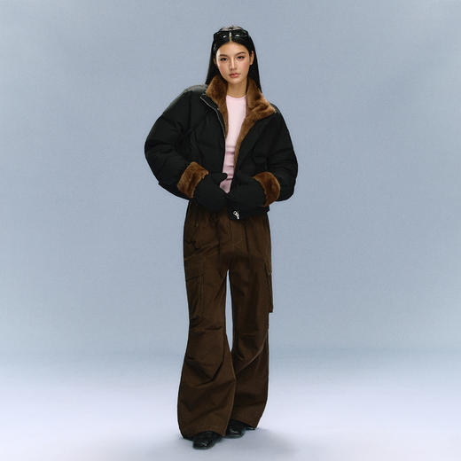 Ariseism 美式复古设计感可拆卸毛毛羽绒服女秋冬新款外套 商品图3