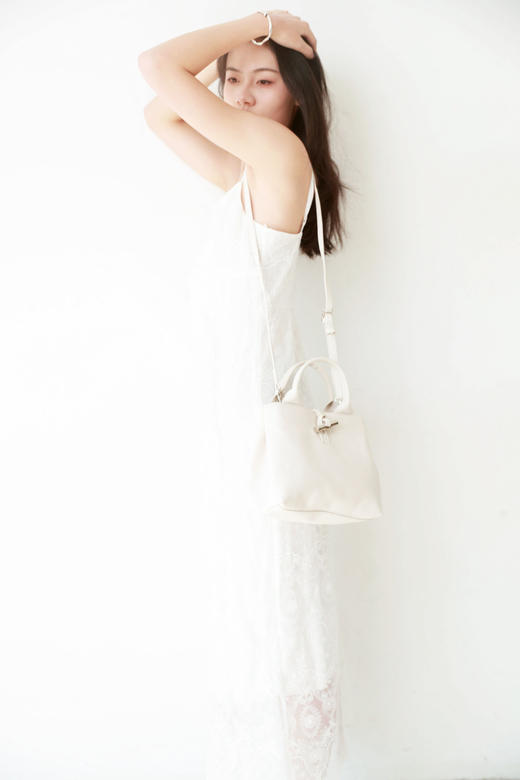 女神竹节包，高颜值出片。四色法式牛皮织物手提包单肩包C120566 商品图13