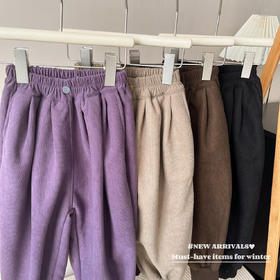 【保暖服饰 |吾家冬季山系儿童哈伦裤合集 】可穿至170码，立体裁剪，厚实锁暖，螺纹松紧脚口，舒适防风，加棉加厚款，暖软舒适内里亲肤，整体抗皱耐磨，简约百搭，男孩女孩都适合~