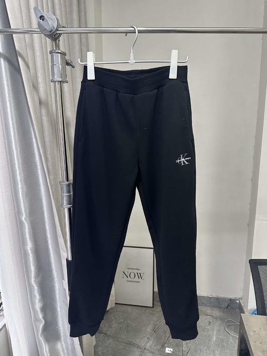 贝壳三 字母印花松紧腰休闲长裤情侣款加绒加厚束脚卫裤C120532 商品图1