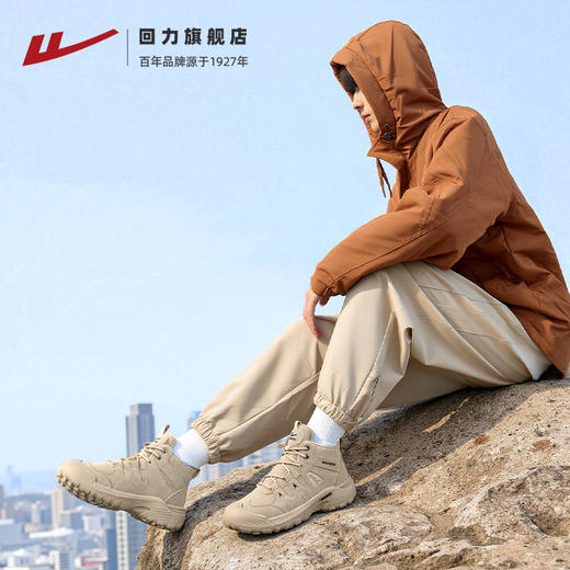 回力马丁靴男鞋加绒棉鞋2025秋冬季高帮户外登山鞋男士工装雪地靴 商品图4