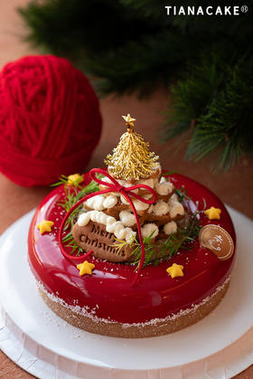 甜心花环巧克力挞（六寸巧克力树莓慕斯挞）