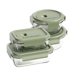 LC-CJJ1148 柏格高硼硅玻璃保鲜盒4件套装