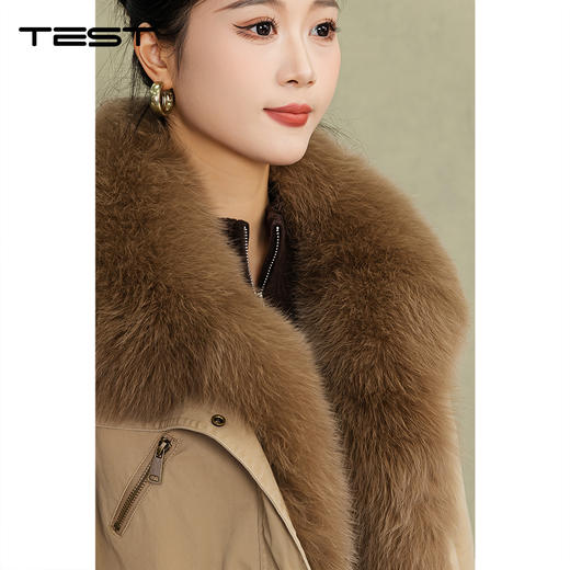 冬上新白鸭绒保暖气质轻奢狐狸毛领皮草2254157 商品图4