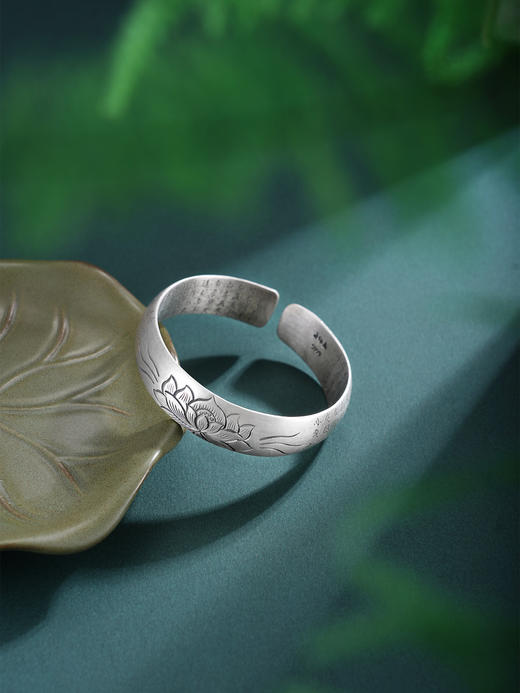 子佩集S999手工银【莲心禅韵】手镯【55081264】原创设计 商品图2