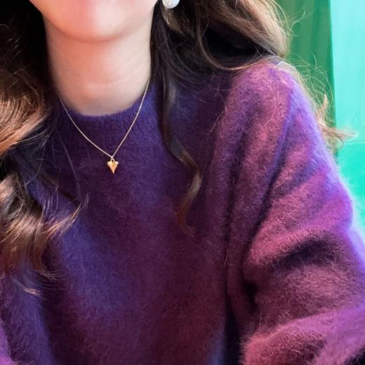 【黑加仑葡萄紫兔毛毛衣】定染纱线巨显白 不挑肤色 面料软糯亲肤 商品图0