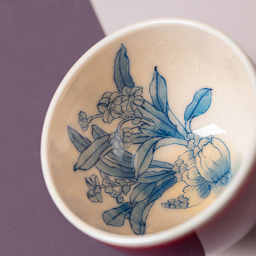 问鼎钧瓷梦鼎鹅黄青花精工款韶秀杯(凌渡仙) 商品图1