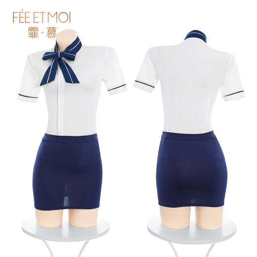【情趣内衣】霏慕 云端心机空姐制服套装6414 商品图12