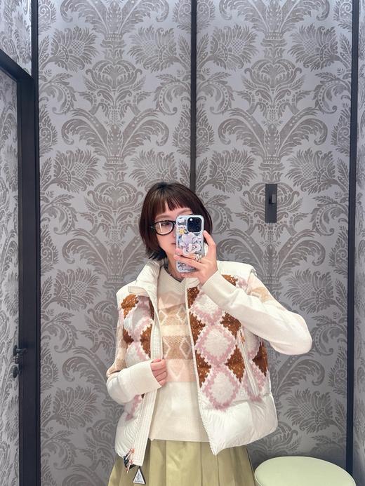 蒙口 25秋冬新款 撞色菱格纹羽绒马甲(TM) 商品图4