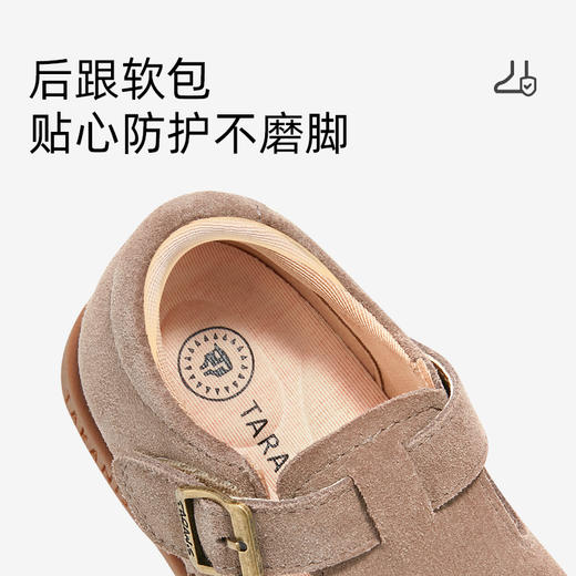 泰兰尼斯秋季新款儿童学步鞋女童包头软底复古宝宝皮鞋T03T4C5410 商品图2