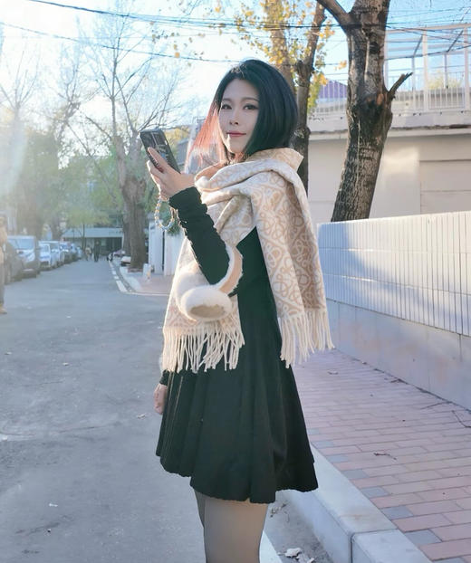 YP69-罗意威logo流苏围巾（DSX） 商品图5