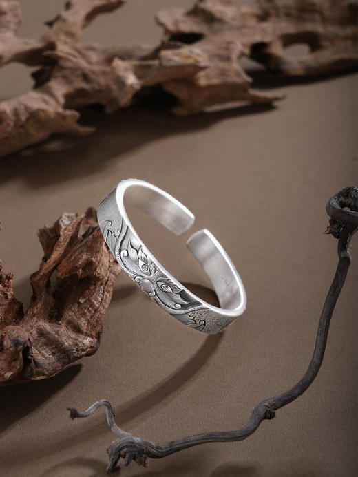 子佩集S999手工银【龙行四海】手镯【55052253】原创设计 商品图3