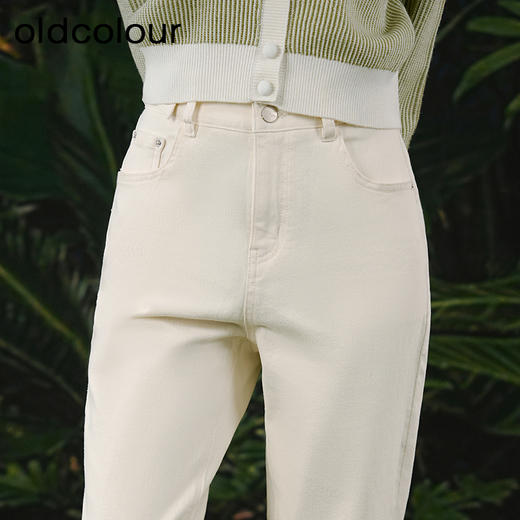 oldcolour欧珂春秋季简约休闲纯色水洗牛仔长裤女BR13112235 商品图3