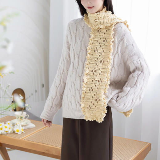 苏苏姐家花绵围巾手工diy钩针编织礼物羊毛线毛线团冬材料包 商品图3