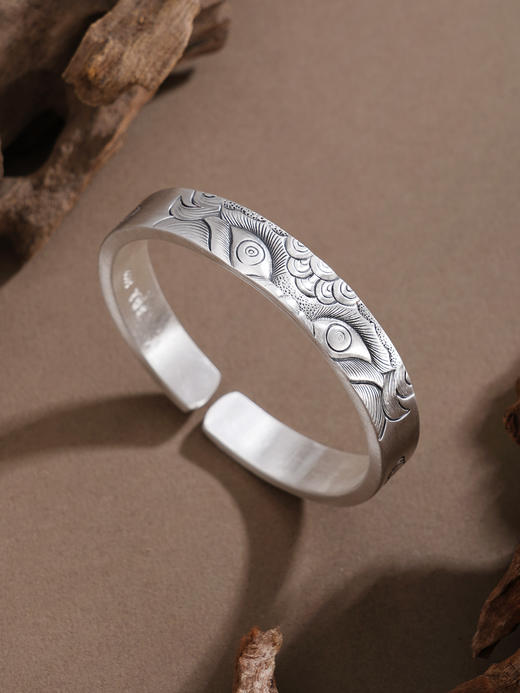 子佩集S999手工银【龙腾苍穹】手镯【55052255】原创设计 商品图5