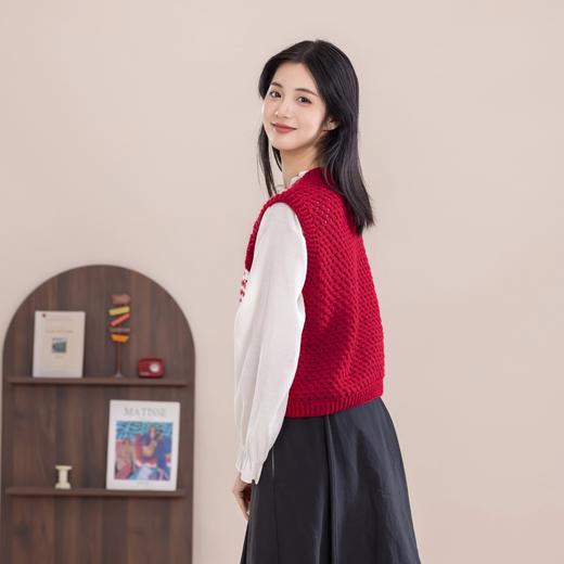 苏苏姐家迎新背心手工diy编织钩针莫兰迪6毛线团自制衣服材料包 商品图2