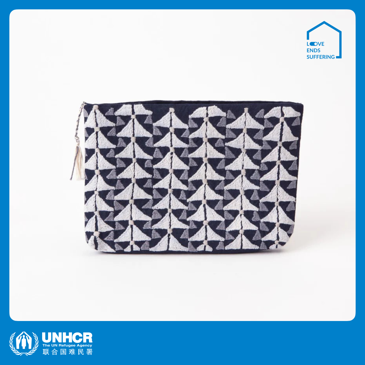 心艺手作：“几何韵律”刺绣手包Benri Pouch