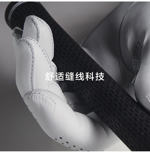 FootJoy PURE TOUCH 小羊皮运动防滑耐磨手套 白色（单只装）左手 商品图5