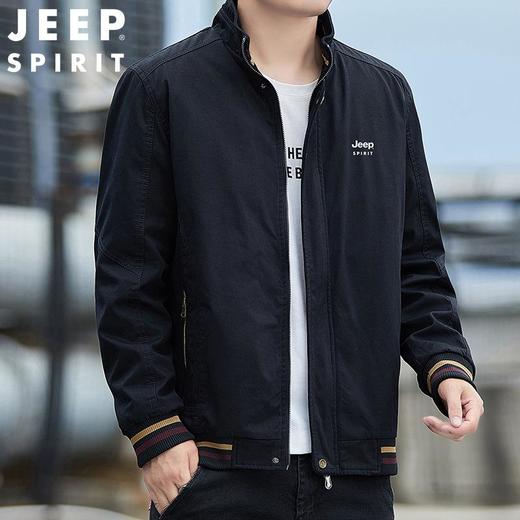 JEEP SPIRIT男纯棉加绒棉衣秋冬季休闲防风立领夹克上衣服JC7293 商品图2