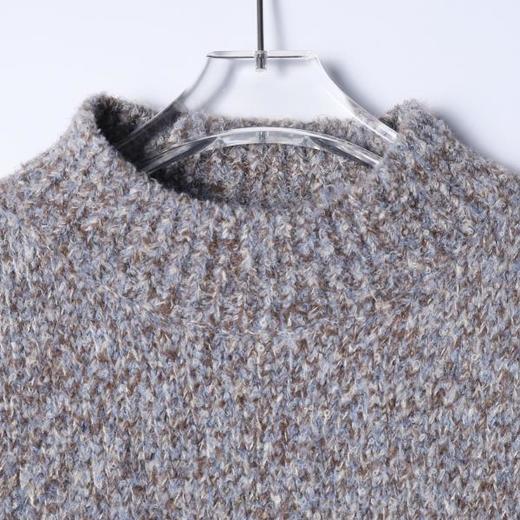 7710SDSA男士秋冬新款痞帅男装潮牌慵懒风立领毛衣百搭时尚套头针织衫 商品图2