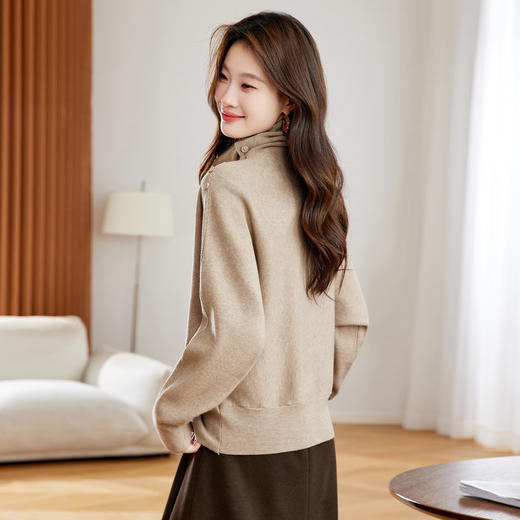 高级感堆堆领毛衣，宽松内搭好看打底衫CC-QL-8960 商品图3