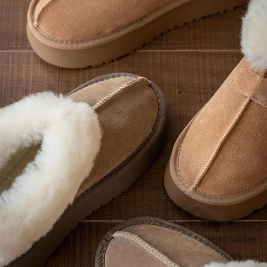 PLAT BASE ·真皮羊毛雪地靴｜明星同款！真皮+羊毛，保暖又时髦，厚底秒拉腿长！ 商品图5