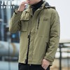 JEEP SPIRIT男士冬季棉服加绒加厚保暖可脱卸帽休闲外套HL8111B 商品缩略图1