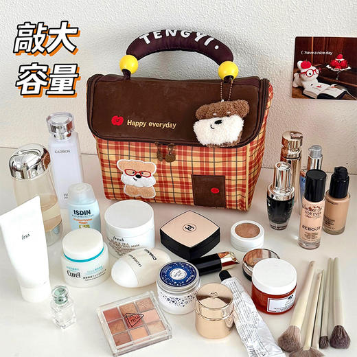 可爱格纹小狗便捷式化妆包-纪念日百货门店同款168543228 商品图3