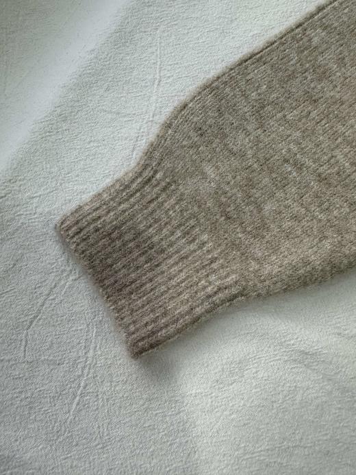 贝壳三 儿童高领翻边纯色毛衣简约百搭厚实柔软针织衫C120526 商品图5