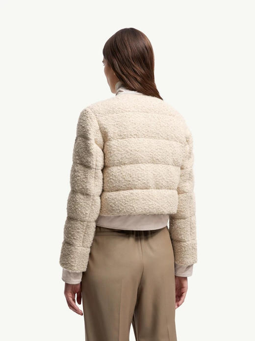 【只可换码 不退货】蒙口 25秋冬新款 Blandy女士羊毛混纺毛圈短款羽绒外套（EJ） 商品图4