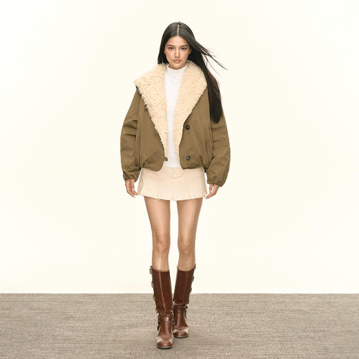 Ariseism 美式复古设计感棉服女冬季新款中长款外套 商品图3