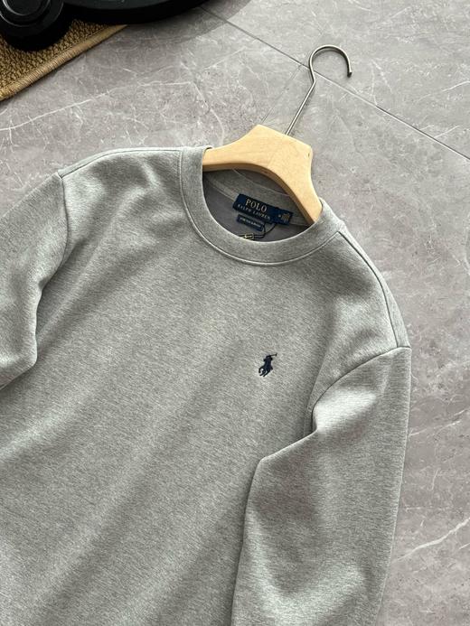 加绒款啦夫劳伦卫衣 2025秋冬装加绒卫衣 男士经典小马标款刺绣圆领卫衣 商品图4