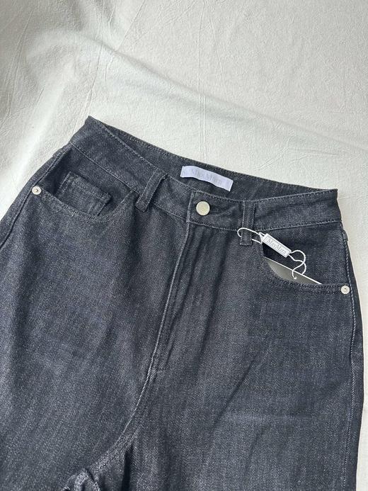 贝壳三 慵懒感高腰棉质阔腿裤弹力休闲翻边女士牛仔裤C120521 商品图4